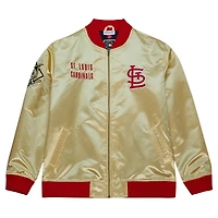 Veste légère en satin entièrement zippée Mitchell & Ness Gold St. Louis Cardinals OG 2.0 pour hommes