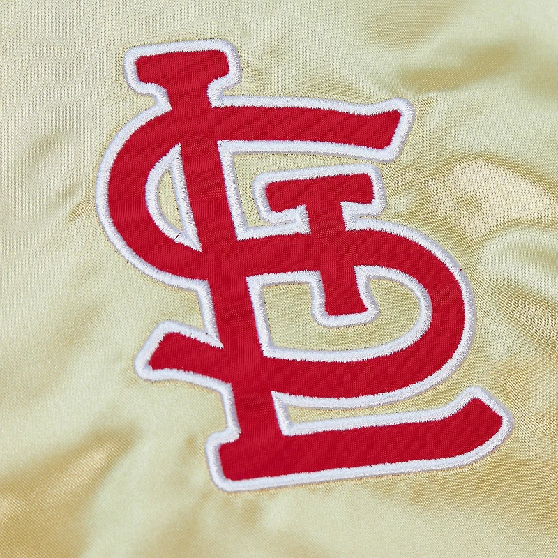Veste légère en satin entièrement zippée Mitchell & Ness Gold St. Louis Cardinals OG 2.0 pour hommes