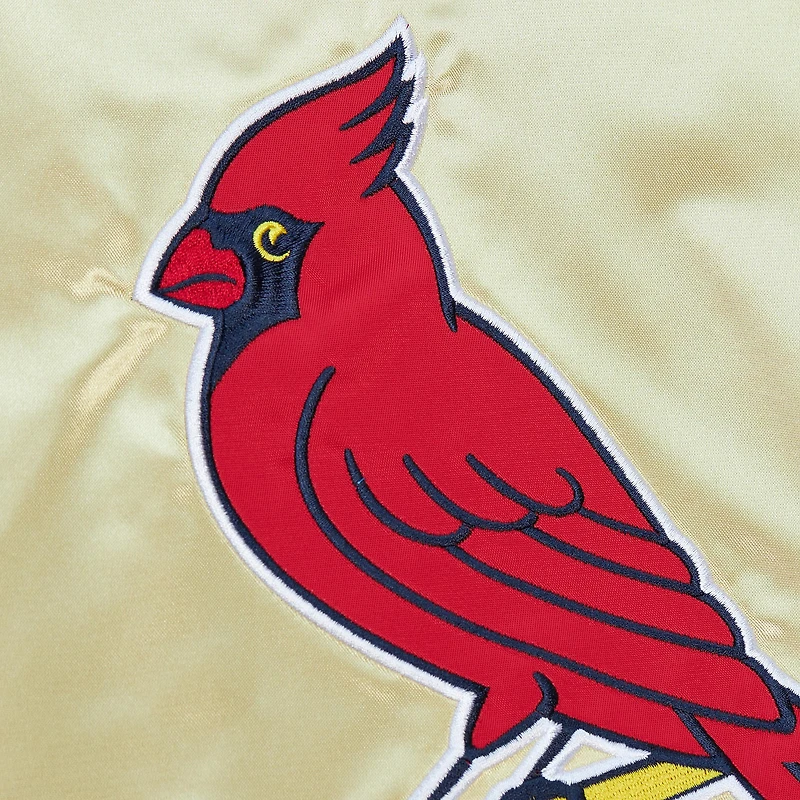 Veste légère en satin entièrement zippée Mitchell & Ness Gold St. Louis Cardinals OG 2.0 pour hommes