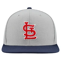 Men's Mitchell & Ness Gray St. Louis Cardinals Cooperstown Collection Basic Flip Snapback Hat