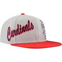 Casquette Snapback à panneau Knock Out des Cardinals de St. Louis gris Mitchell & Ness pour hommes