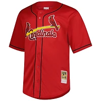 Maillot d'entraînement au bâton Mitchell & Ness Mark McGwire rouge St. Louis Cardinals, grandes tailles, Cooperstown, maille, pour homme