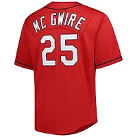 Maillot d'entraînement au bâton Mitchell & Ness Mark McGwire rouge St. Louis Cardinals, grandes tailles, Cooperstown, maille, pour homme