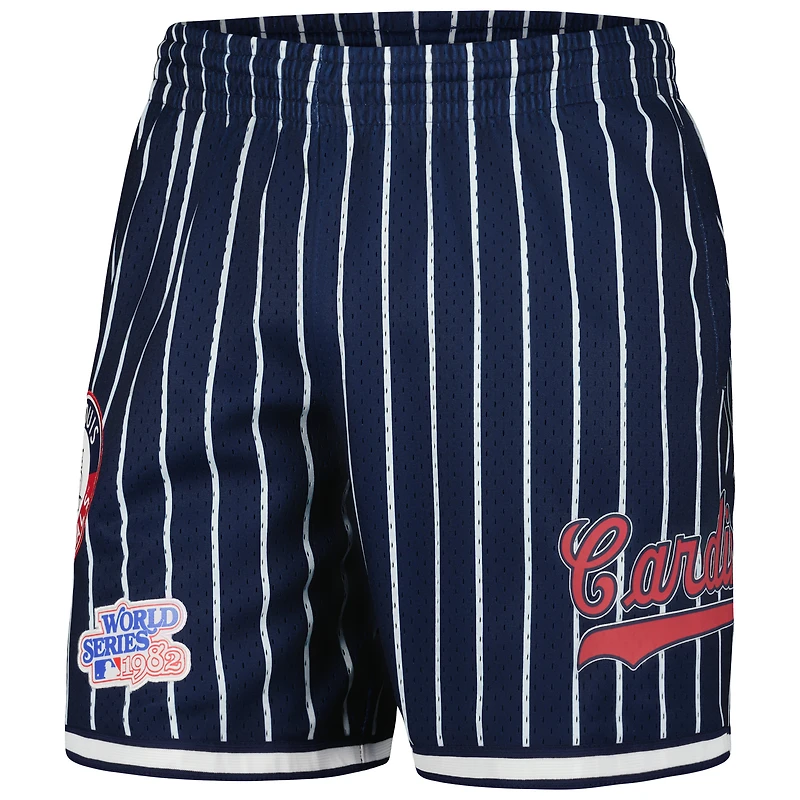 Mitchell & Ness Navy St. Louis Cardinals Cooperstown Collection 1982 World Series City Short en filet pour homme