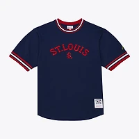 Men's Mitchell & Ness  Navy St. Louis Cardinals Wild Pitch Ringer T-Shirt