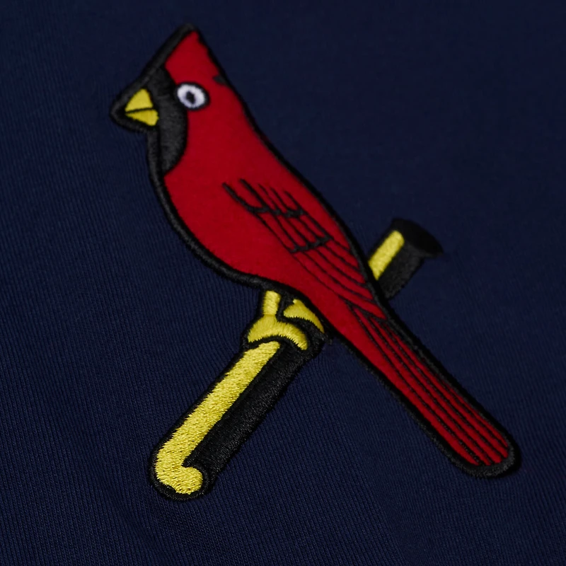 Men's Mitchell & Ness  Navy St. Louis Cardinals Wild Pitch Ringer T-Shirt