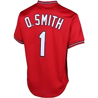 Men's Mitchell & Ness Ozzie Smith Red St. Louis Cardinals Cooperstown Mesh Batting Practice Jersey
