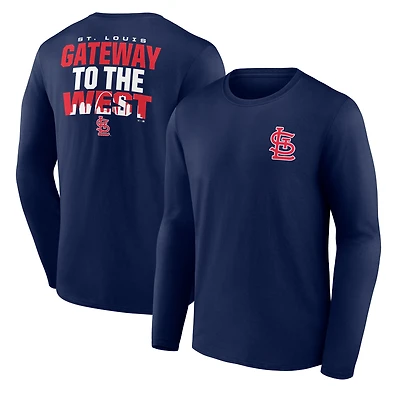 Men's  Navy St. Louis Cardinals Hometown Graphic Long Sleeve T-Shirt