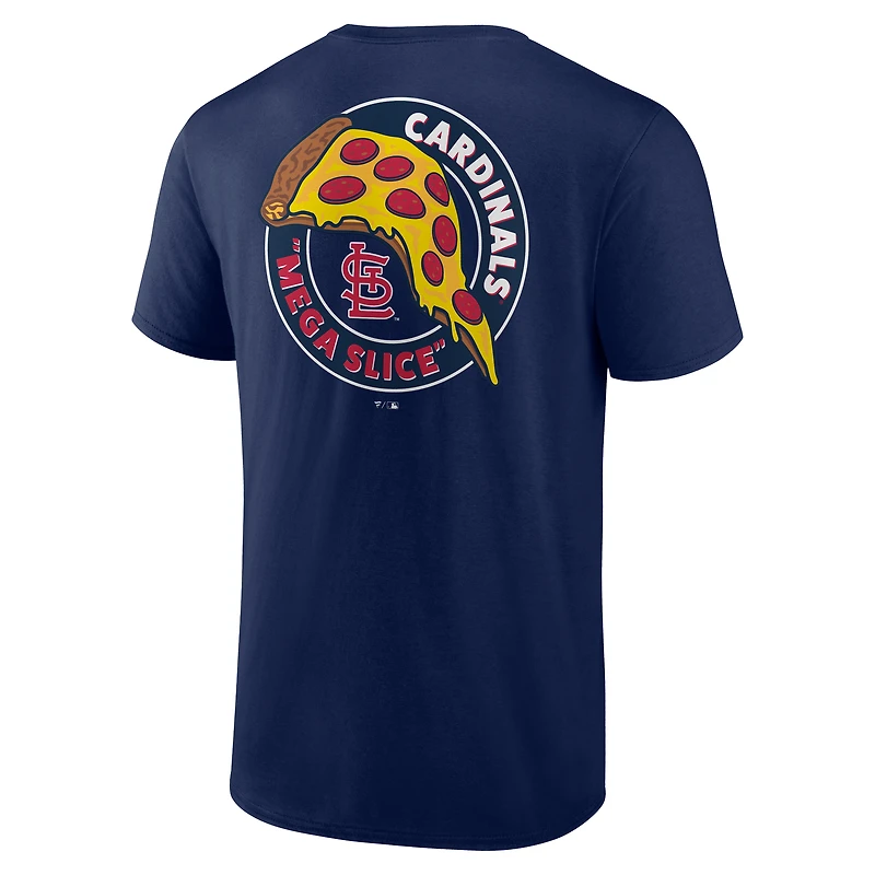 T-shirt Mega Slice bleu marine pour homme des Cardinals de Saint-Louis