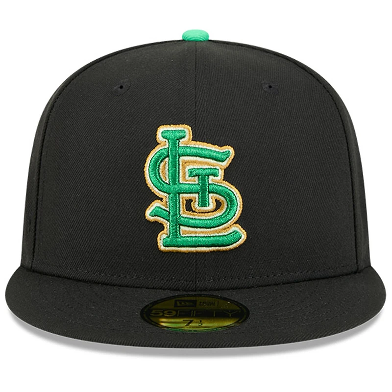 Men's New Era  Black St. Louis Cardinals 2026 Patrick's Day 59FIFTY Fitted Hat