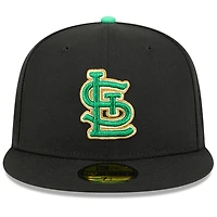 Men's New Era  Black St. Louis Cardinals 2026 Patrick's Day 59FIFTY Fitted Hat