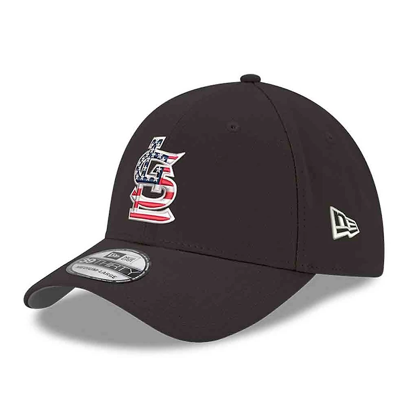 Men's New Era Black St. Louis Cardinals America 250 39THIRTY Flex Hat