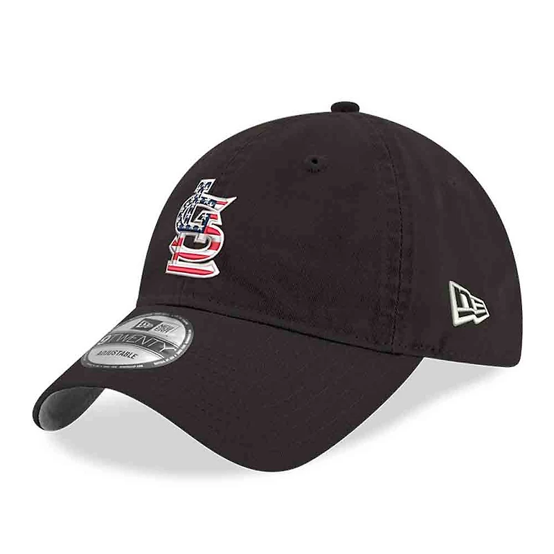 Men's New Era Black St. Louis Cardinals America 250 9TWENTY Adjustable Hat