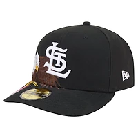 Men's New Era Black St. Louis Cardinals Americana Bald Eagle Pre-Curved 59FIFTY Fitted Hat