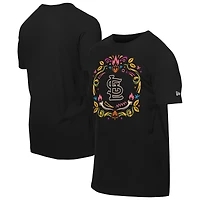 T-shirt noir New Era pour hommes des Cardinals de Saint-Louis Día los Muertos