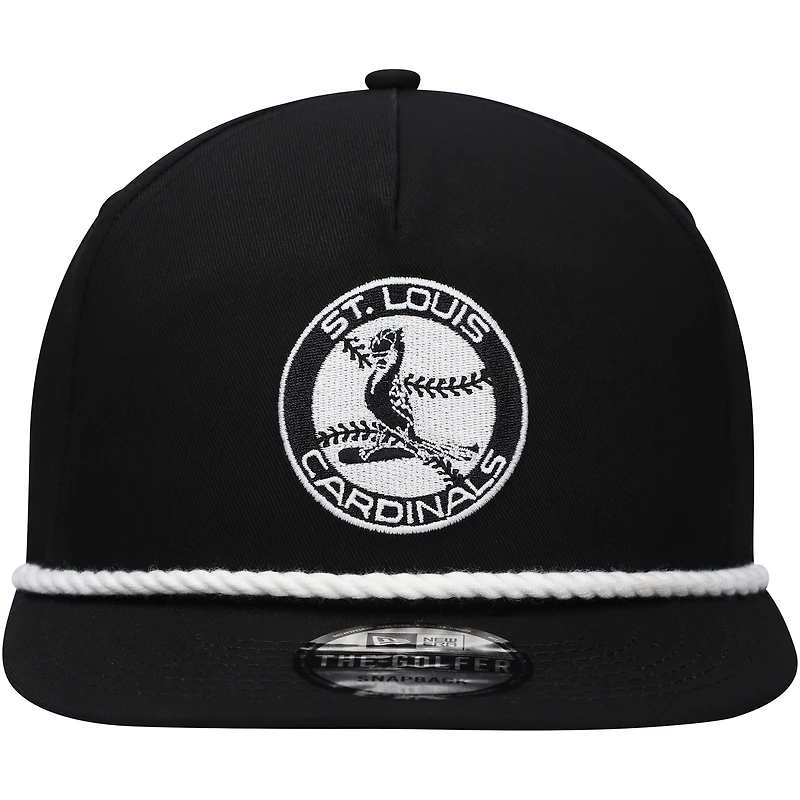 Men's New Era Black St. Louis Cardinals Golfer Snapback Hat