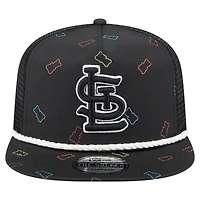 Men's New Era  Black St. Louis Cardinals Gummy Golfer Trucker Snapback Hat