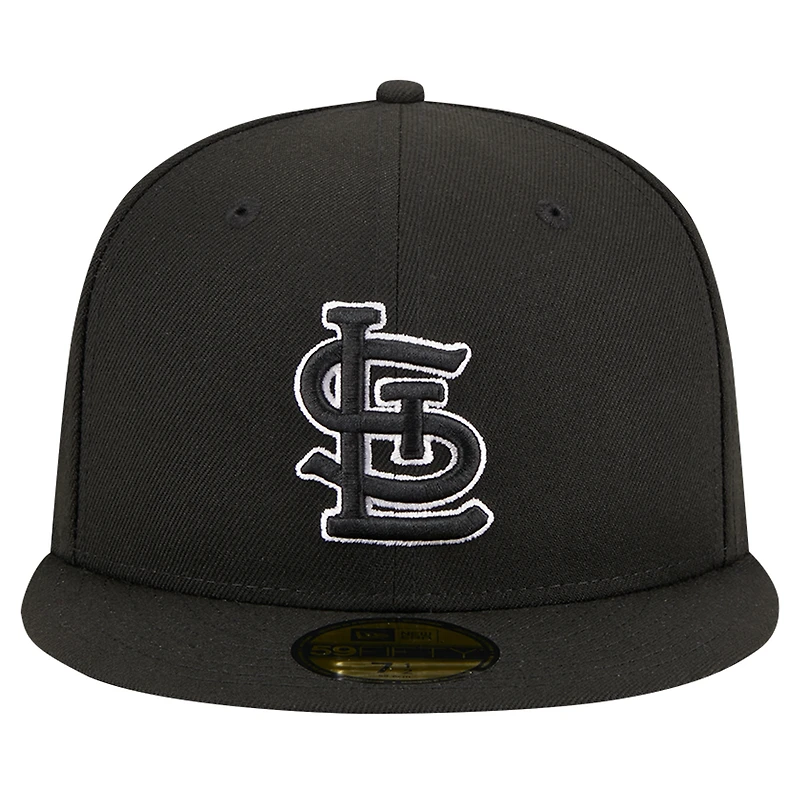 Men's New Era Black St. Louis Cardinals Logo 59FIFTY Fitted Hat