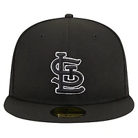 Men's New Era Black St. Louis Cardinals Logo 59FIFTY Fitted Hat