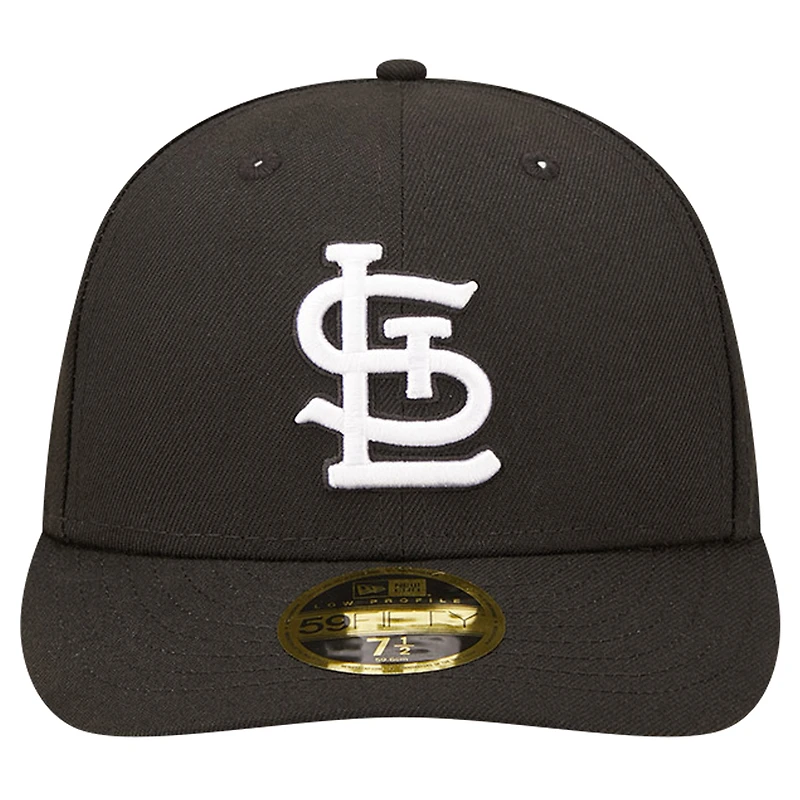 Men's New Era Black St. Louis Cardinals Low Profile 59FIFTY Fitted Hat