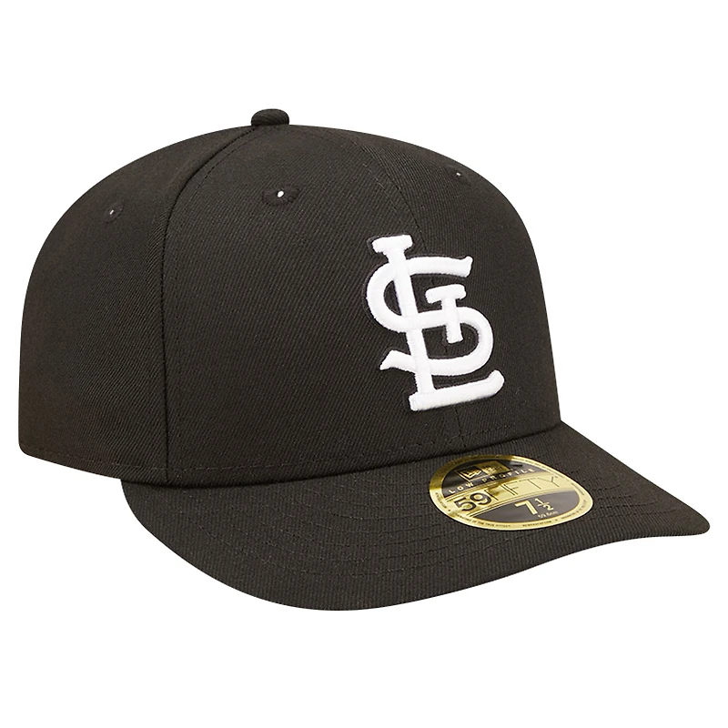 Men's New Era Black St. Louis Cardinals Low Profile 59FIFTY Fitted Hat
