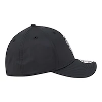 Casquette New Era noire pour homme, modèle St. Louis Cardinals, 39THIRTY M-Crown Flex, métallisée.