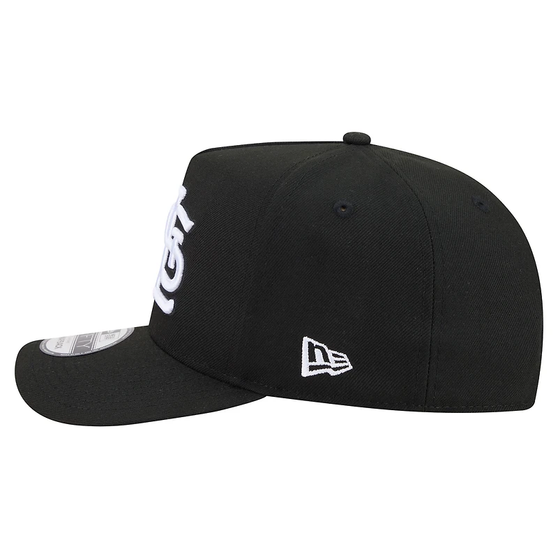 Men's New Era  Black St. Louis Cardinals Motion A-Frame 9FIFTY Snapback Hat