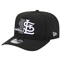 Casquette snapback New Era 9FIFTY Motion A-Frame noire pour homme, modèle St. Louis Cardinals