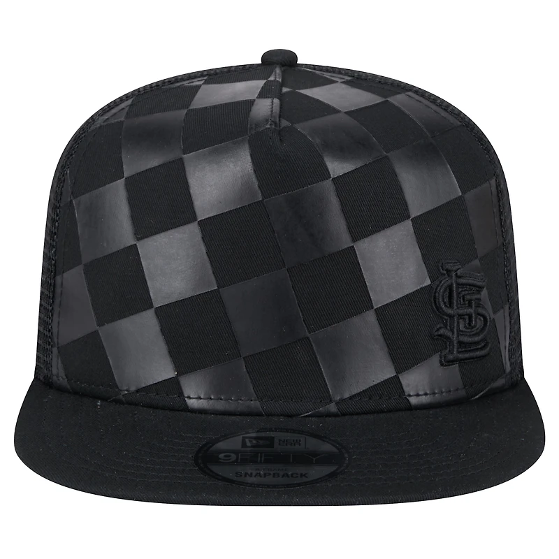 Casquette Snapback A-Frame Trucker Score Check 9FIFTY noire New Era pour homme des Cardinals de St. Louis