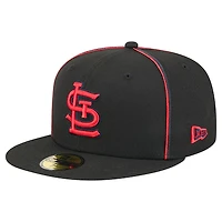 Men's New Era Black St. Louis Cardinals Soutache 59FIFTY Fitted Hat