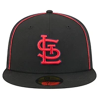 Men's New Era Black St. Louis Cardinals Soutache 59FIFTY Fitted Hat