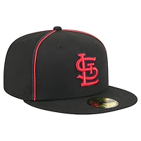 Men's New Era Black St. Louis Cardinals Soutache 59FIFTY Fitted Hat