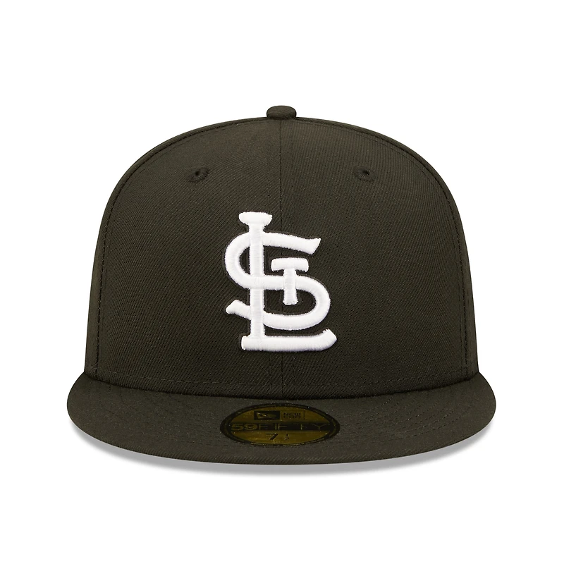 Men's New Era Black St. Louis Cardinals Team Logo 59FIFTY Fitted Hat