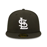 Men's New Era Black St. Louis Cardinals Team Logo 59FIFTY Fitted Hat