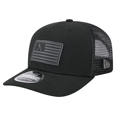 Casquette extensible à bouton-pression New Era noire St. Louis Cardinals 9SEVENTY pour homme