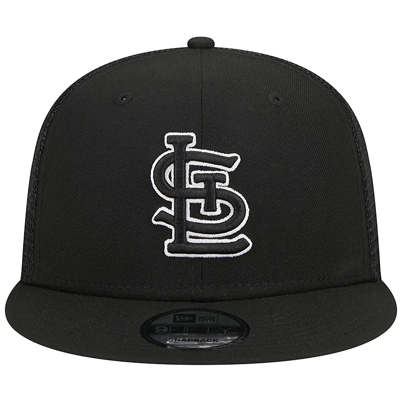 Casquette Snapback 9FIFTY Trucker des Cardinals de Saint-Louis New Era noire pour homme