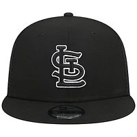 Casquette Snapback 9FIFTY Trucker des Cardinals de Saint-Louis New Era noire pour homme
