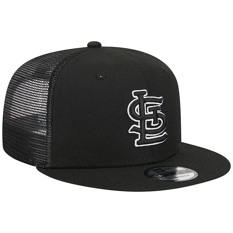 Casquette Snapback 9FIFTY Trucker des Cardinals de Saint-Louis New Era noire pour homme