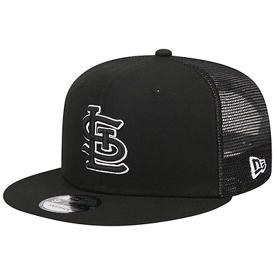 Casquette Snapback 9FIFTY Trucker des Cardinals de Saint-Louis New Era noire pour homme