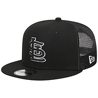 Casquette Snapback 9FIFTY Trucker des Cardinals de Saint-Louis New Era noire pour homme