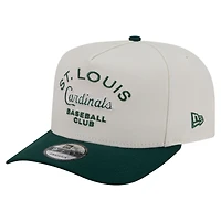 Casquette snapback New Era 9FIFTY pour homme, crème/vert foncé, St. Louis Cardinals, modèle Chrome A-Frame.