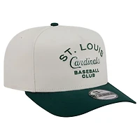 Men's New Era  Cream/Dark Green St. Louis Cardinals Chrome A-Frame 9FIFTY Snapback Hat