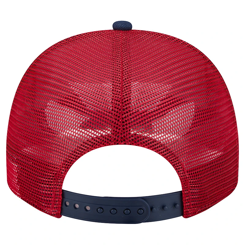 Casquette snapback New Era 9FIFTY Trucker crème/rouge pour homme, motif bannière des Cardinals de Saint-Louis
