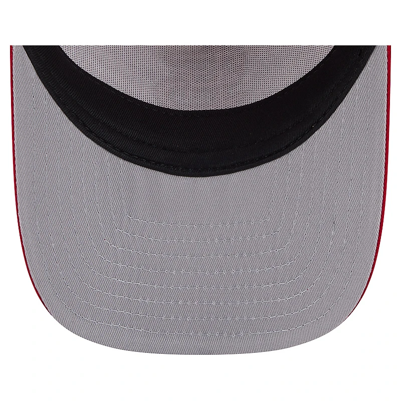 Casquette snapback New Era 9FIFTY Trucker crème/rouge pour homme, motif bannière des Cardinals de Saint-Louis