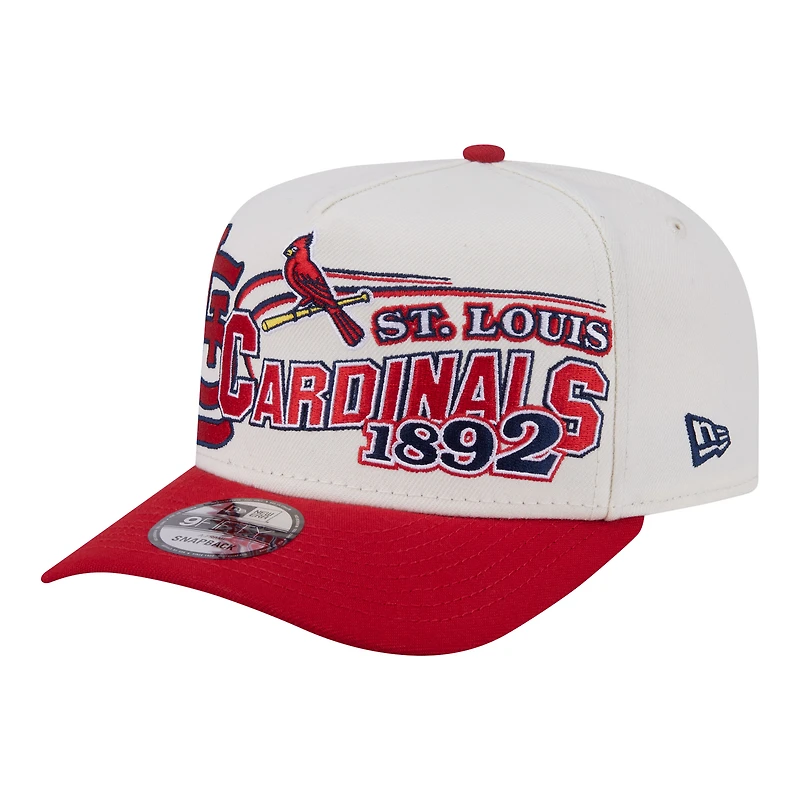 Casquette snapback New Era crème/rouge St. Louis Cardinals Classic A-Frame 9FIFTY pour homme