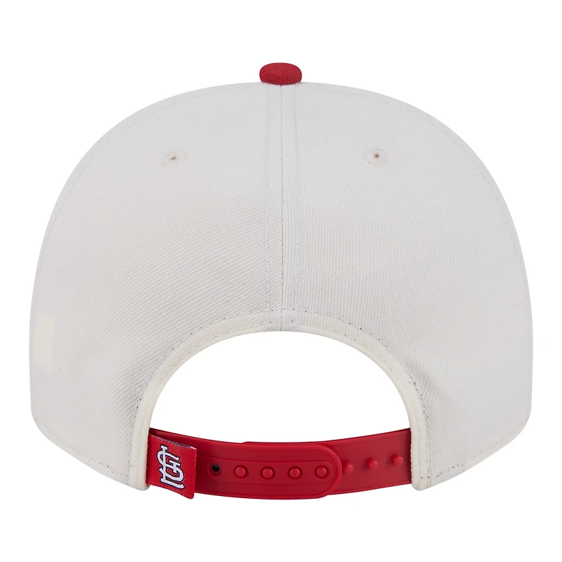 Casquette snapback New Era crème/rouge St. Louis Cardinals Classic A-Frame 9FIFTY pour homme