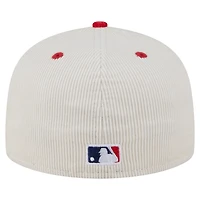 Men's New Era Cream/Red St. Louis Cardinals Two-Tone Corduroy 59FIFTY Fitted Hat