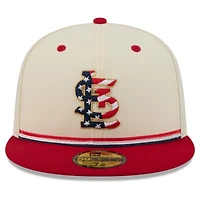 Men's New Era Cream/Red St. Louis Cardinals USA 250 Fourth of July 59FIFTY Fitted Hat