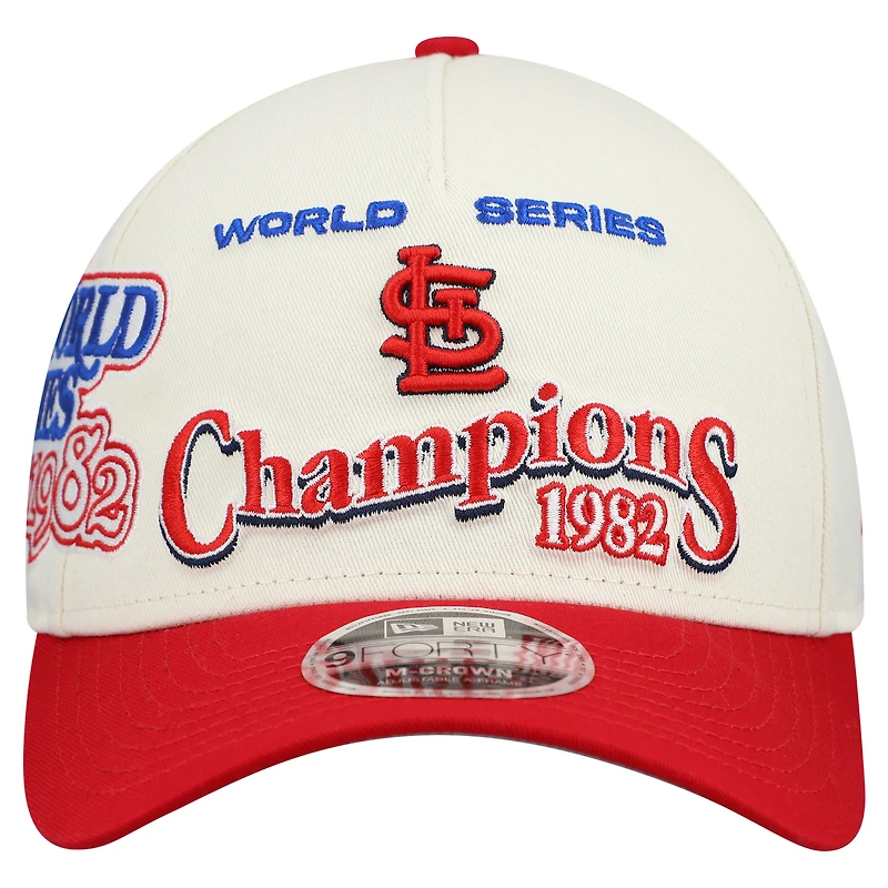 Men's New Era Cream/Red St. Louis Cardinals World Series 9FORTY M-Crown Adjustable Hat