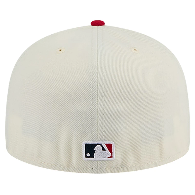 Men's New Era Cream St. Louis Cardinals Chrome 59FIFTY Fitted Hat